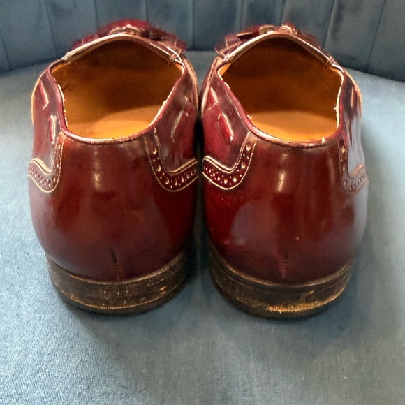 Salvatore Ferragamo Burgundy Tassel Loafers Mens 10 2E Wide  display picture 1